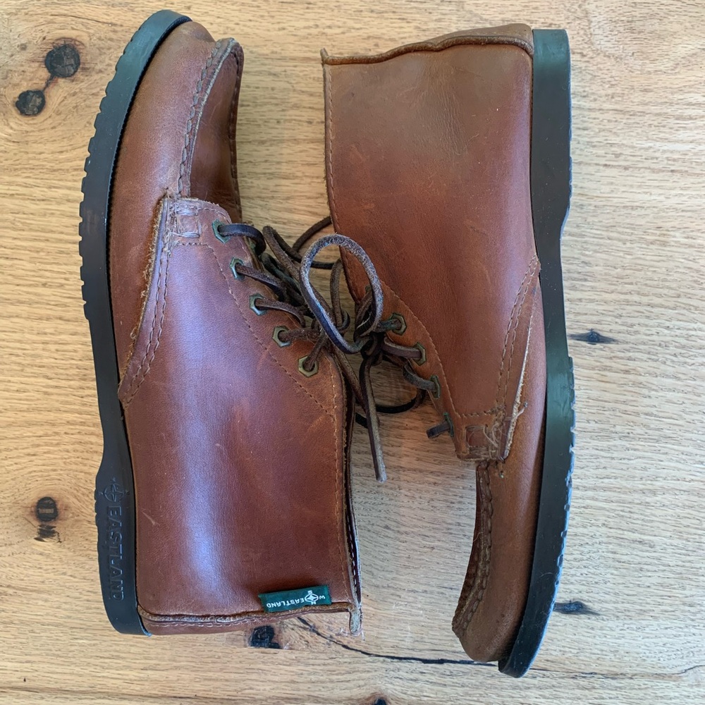 Eastland Ankle Boot Vintage Brown Leather Women’s 7 1/2 (men’s 9) Lace Up Prelov